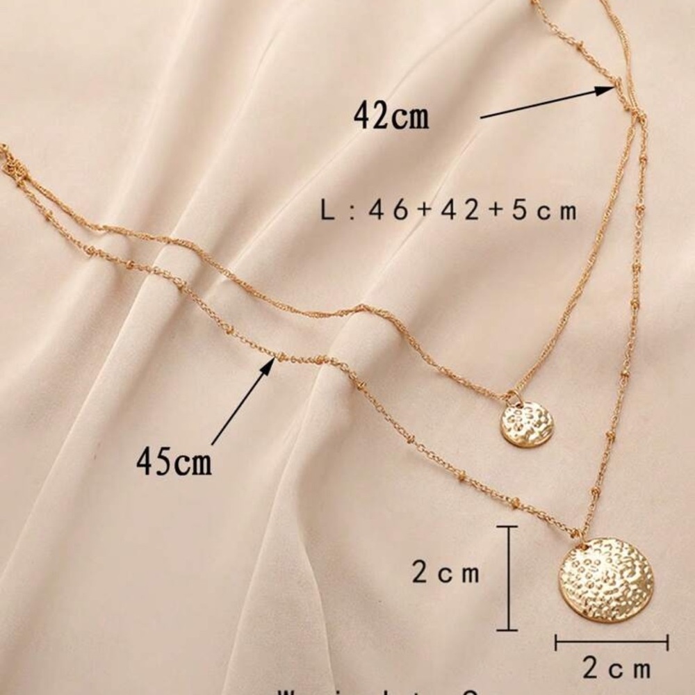 New Elegant Gold Layered Necklace Set - Picture 3 of 4
